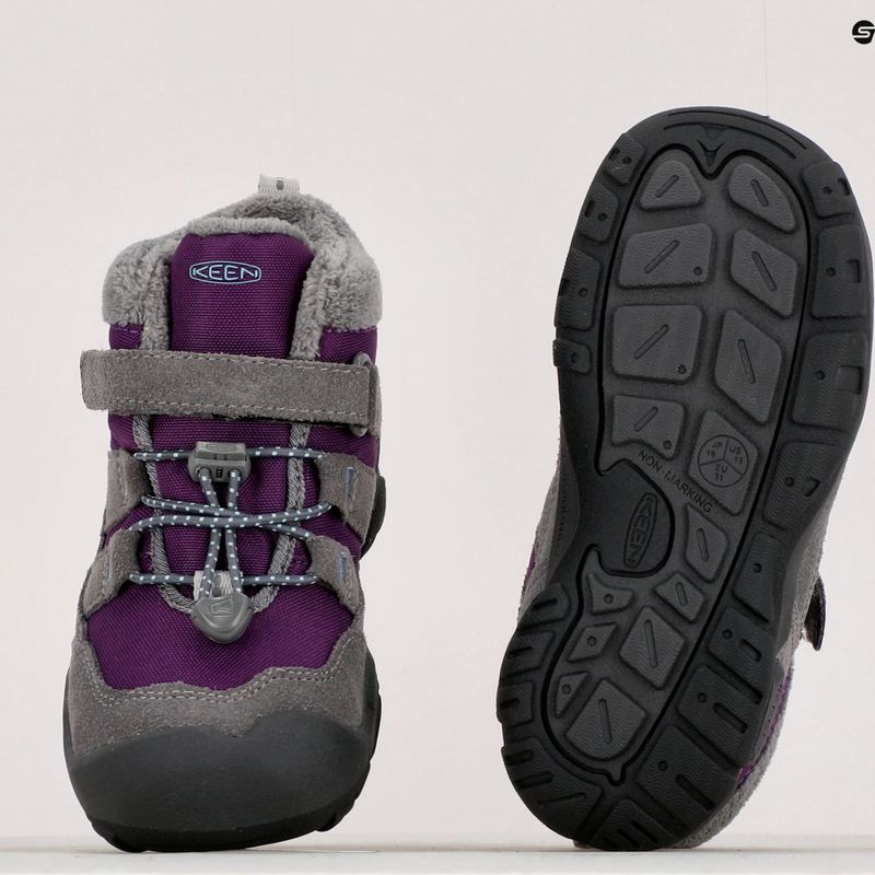 KEEN Knotch Chukka, stivali da trekking per bambini in acciaio grigio/carisma 16