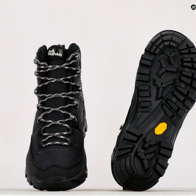 Stivali da trekking Jack Wolfskin da uomo Rebellion Guide Texapore Mid nero 10