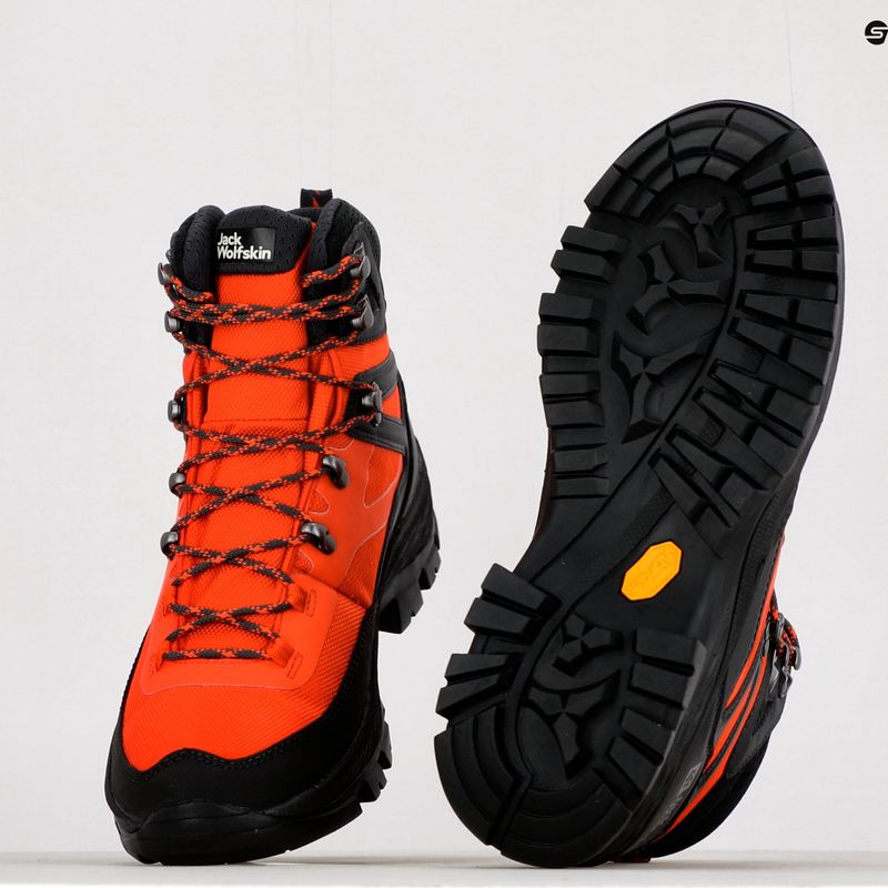 Stivali da trekking Jack Wolfskin da uomo Rebellion Guide Texapore Mid arancione/phantom 10