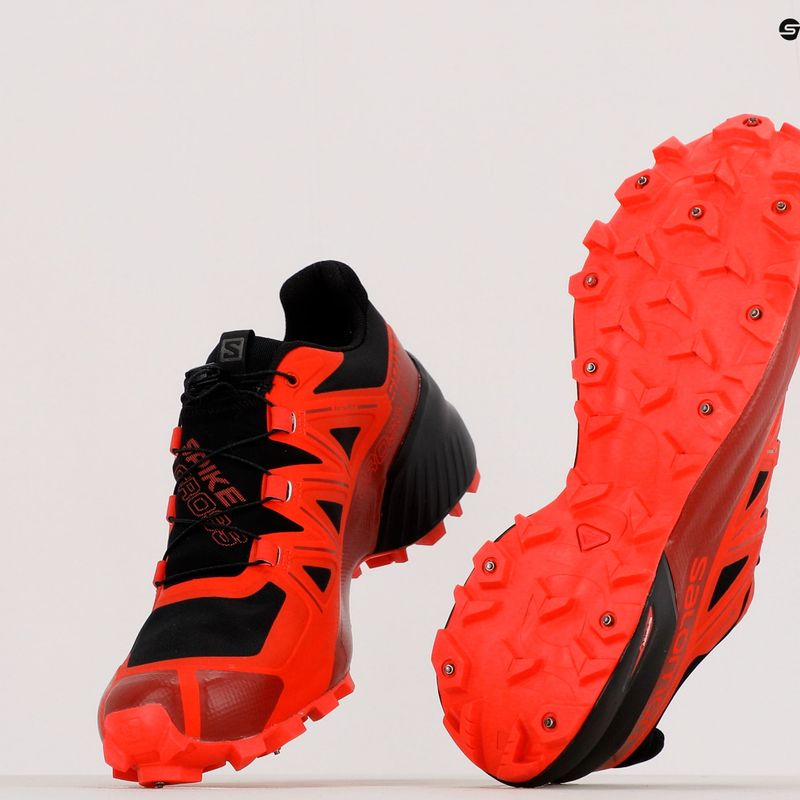 Scarpe da corsa da uomo Salomon Spikecross 5 GTX nero/rosso corsa/rosso 11