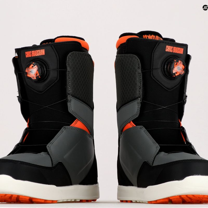 Scarponi da snowboard ThirtyTwo Lashed Double Boa Bradshaw grigio/nero/arancio da uomo 11