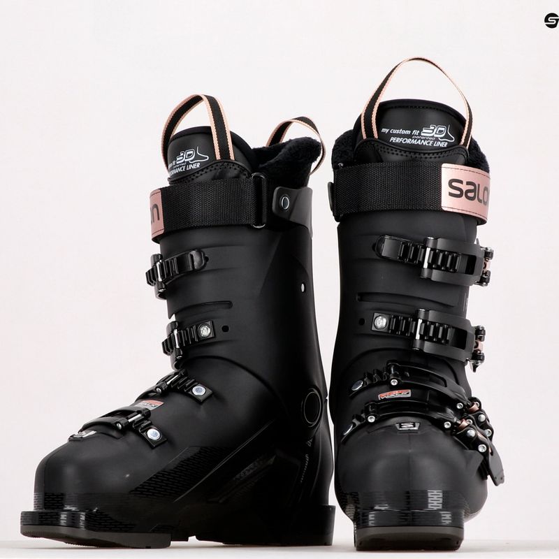 Scarponi da sci da donna Salomon S/Pro 90 W GW nero/rosa/oro metallo/belluga 9