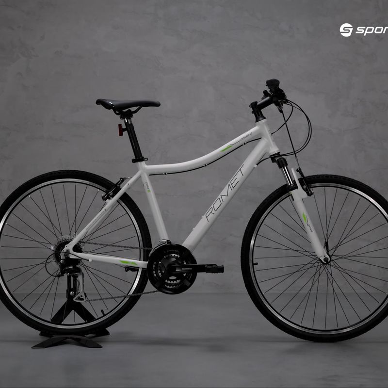 Bicicletta da cross da donna Romet Orkan 2 D bianco/searige 15