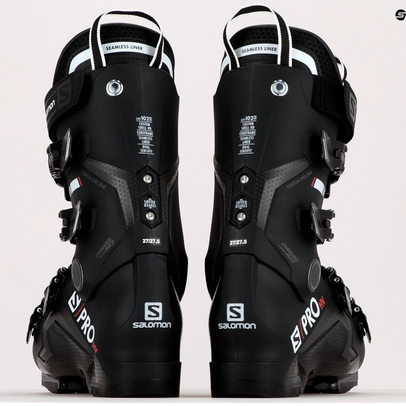 Scarponi da sci da uomo Salomon S/Pro HV 100 GW nero belluga/rosso 10