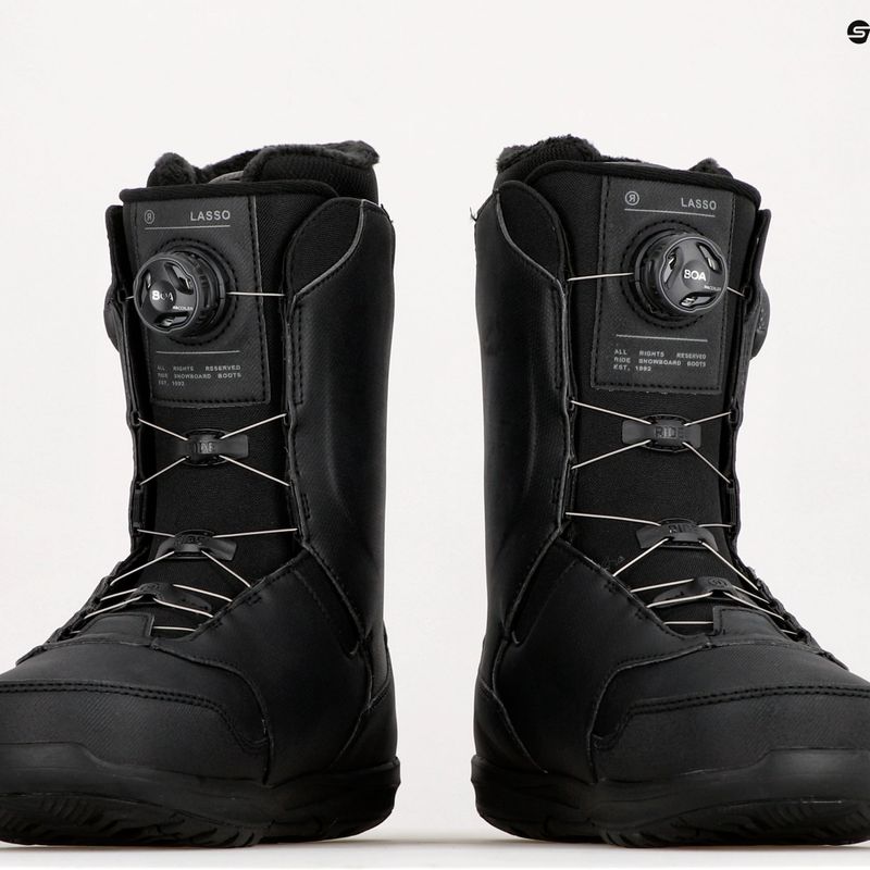 Scarponi da snowboard da uomo RIDE Lasso 2021 nero 10