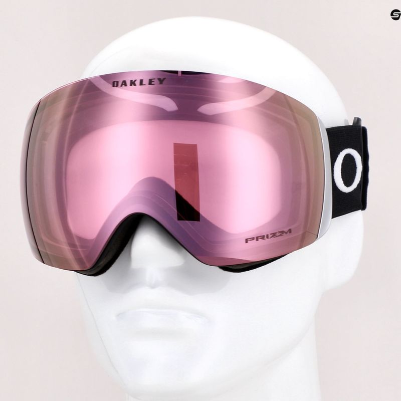 Oakley Flight Deck L nero opaco/prizm snow hi pink iridium occhiali da sci 7