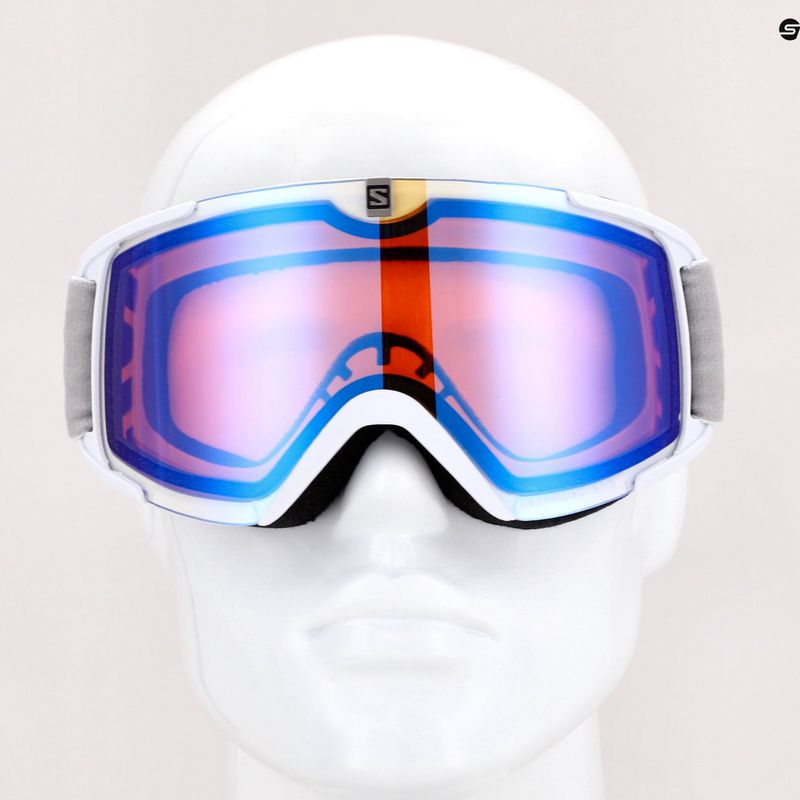 Salomon Xview Photo occhiali da sci bianco/azzurro 7