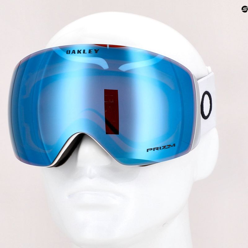 Occhiali da sci Oakley Flight Deck L bianco opaco/prizm snow sapphire iridium 7