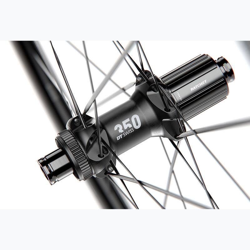 DT Swiss AR 1600 SP 700C CL 30 12/142 ASL11 nero ruota posteriore bicicletta 6