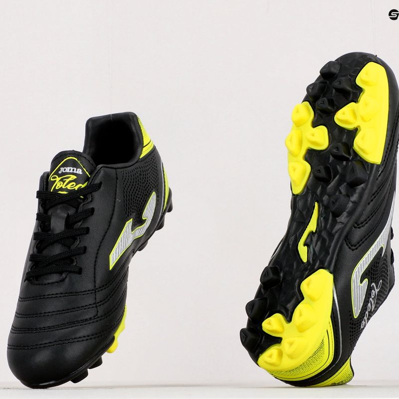 Scarpe da calcio Joma Toledo HG da bambino, nero 11