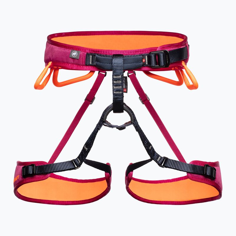 Imbracatura da arrampicata Mammut Ophir Fast Adjust da donna arancione scuro/di sicurezza