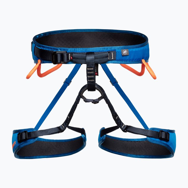 Imbracatura da arrampicata Mammut Ophir Fast Adjust genziana scura/arancio di sicurezza