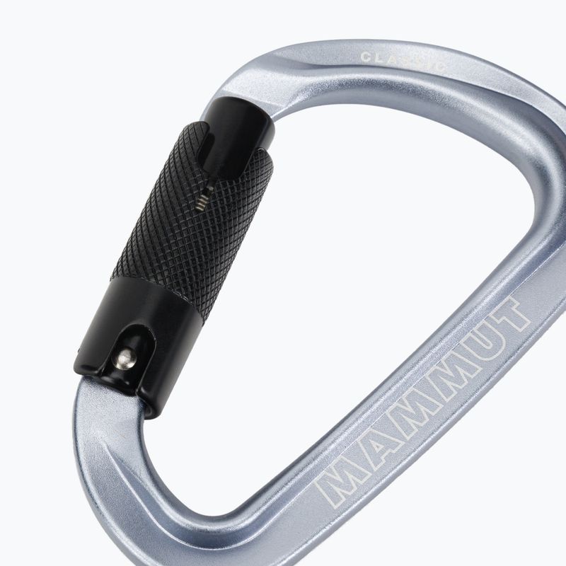 Moschettone da arrampicata Mammut Classic HMS Twistlock Plus grigio chiaro 3