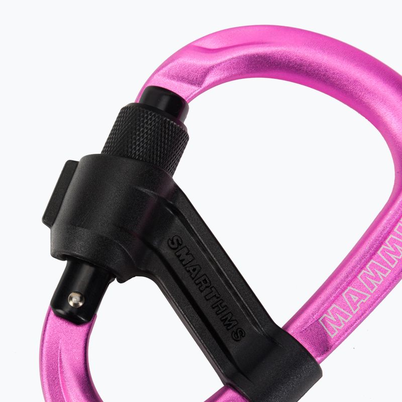 Mammut Smart HMS 2.0 Moschettone a vite rosa 3