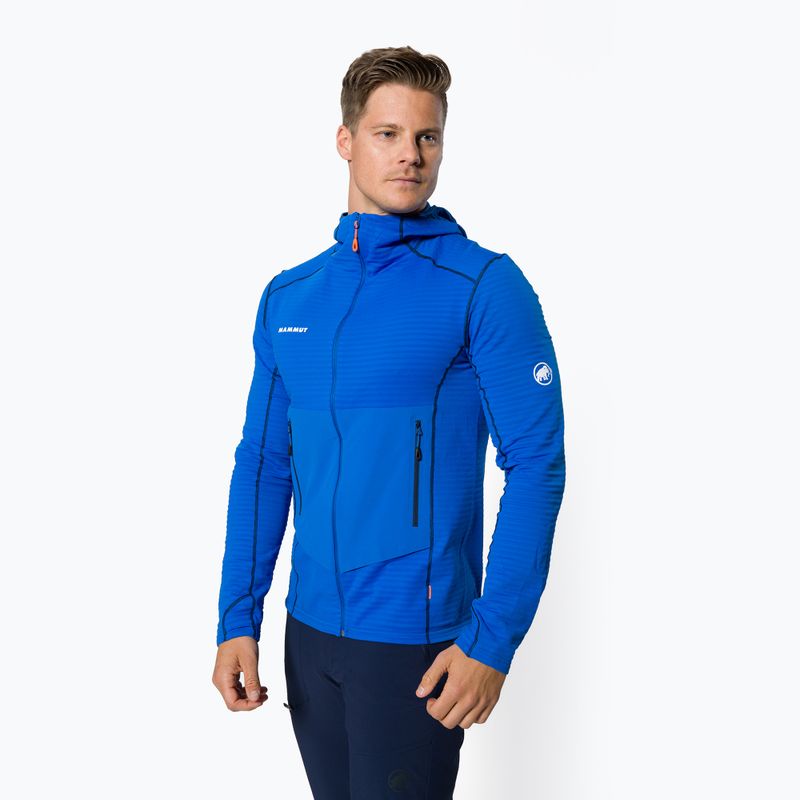 Felpa trekking uomo Mammut Aconcagua Light ML con cappuccio ice marine