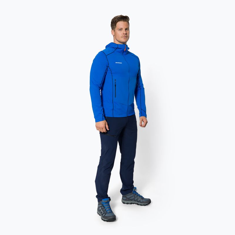 Felpa trekking uomo Mammut Aconcagua Light ML con cappuccio ice marine 2