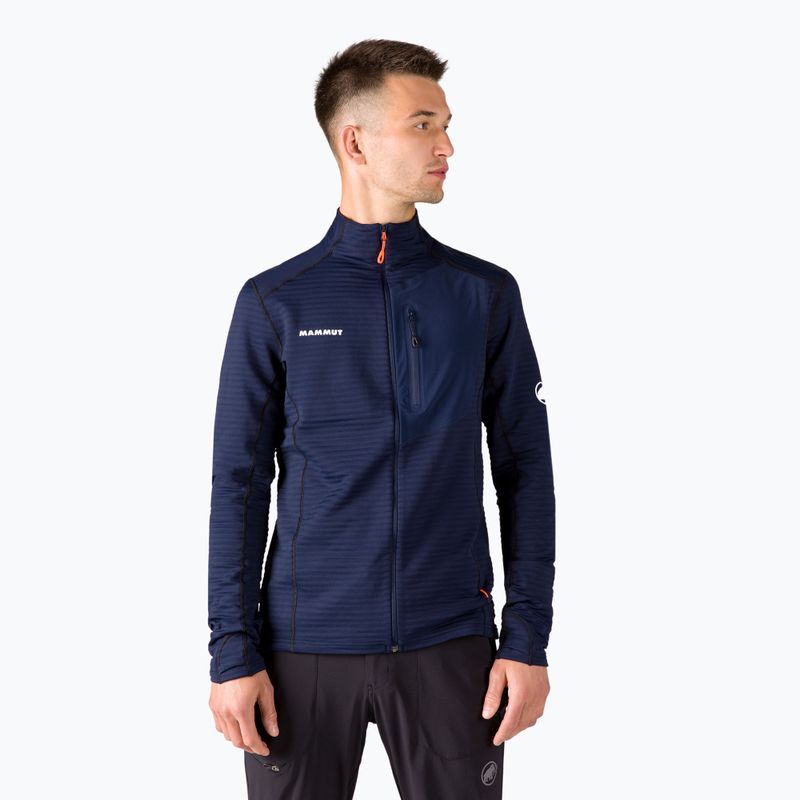 Felpa da trekking da uomo Mammut Aconcagua Light ML con cappuccio marino