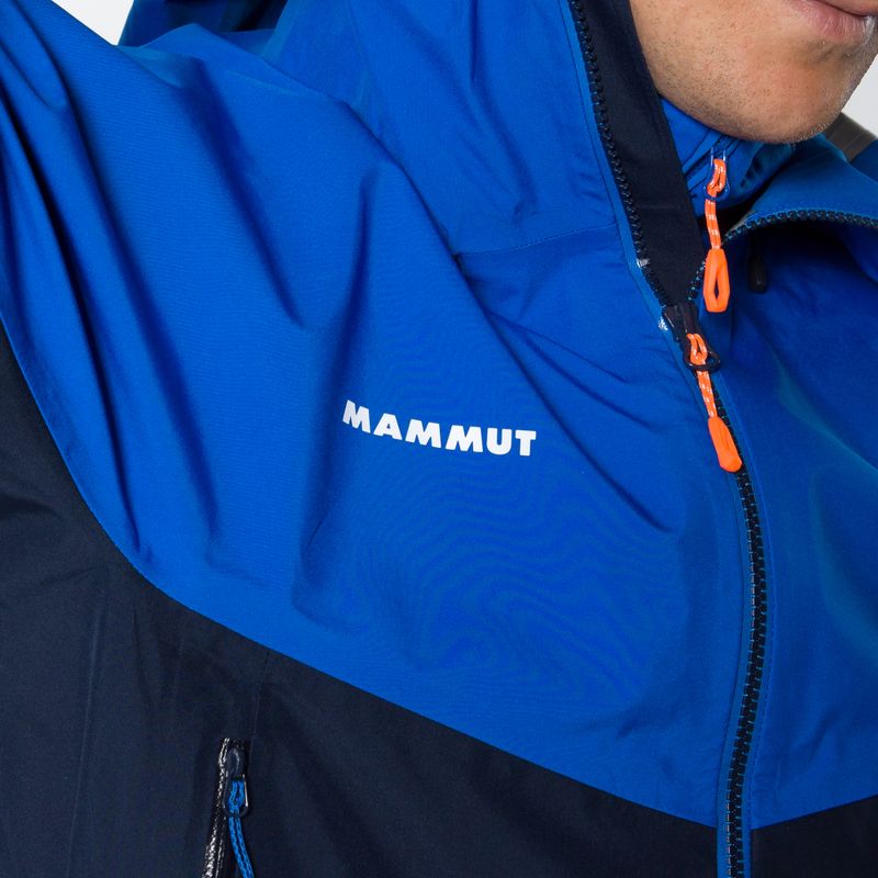 Mammut Crater HS Uomo Giacca antipioggia con cappuccio ghiaccio marino 4