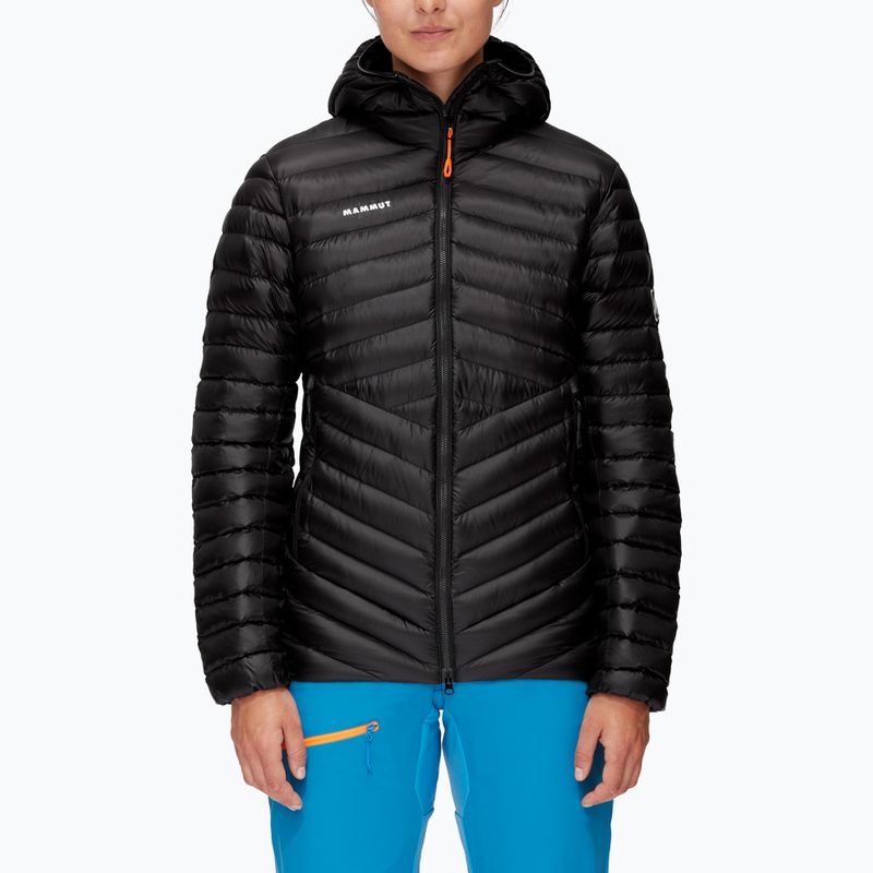 Piumino Mammut donna Broad Peak IN con cappuccio nero/bianco