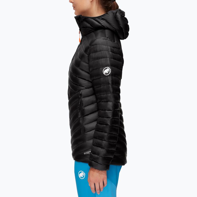 Piumino Mammut donna Broad Peak IN con cappuccio nero/bianco 3