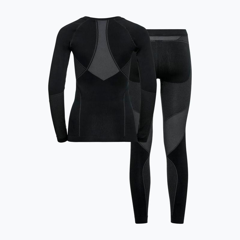 Set di biancheria intima termica da donna ODLO Fundamentals Performance Warm nero/grigio grafite ODLO 2