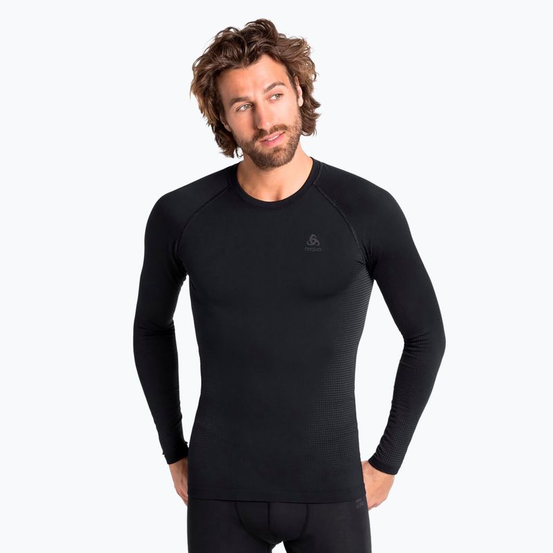 Thermoactive Longsleeve ODLO Performance Warm Bl Top Crew Neck uomo nero keystyle