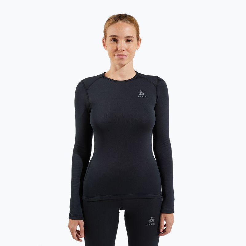 Maglia termica da donna ODLO Fundamentals Active Warm Bl Top Crew Neck black