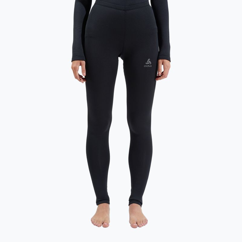 Pantaloni termici da donna ODLO Fundamentals Active Warm Bl Bottom Long neri