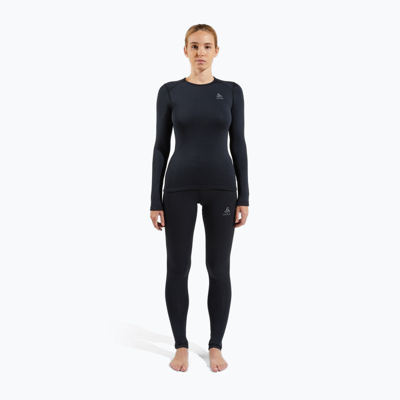 Pantaloni termici da donna ODLO Fundamentals Active Warm Bl Bottom Long neri 2