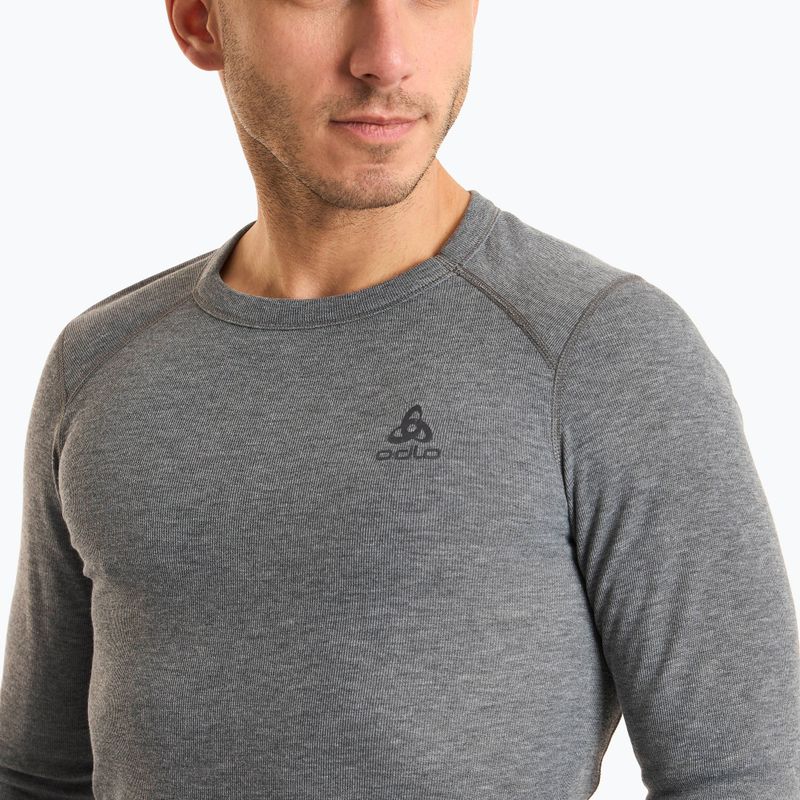 Maglia termica da uomo ODLO Active Warm Bl Top Crew Neck odlo steel grey melange 3