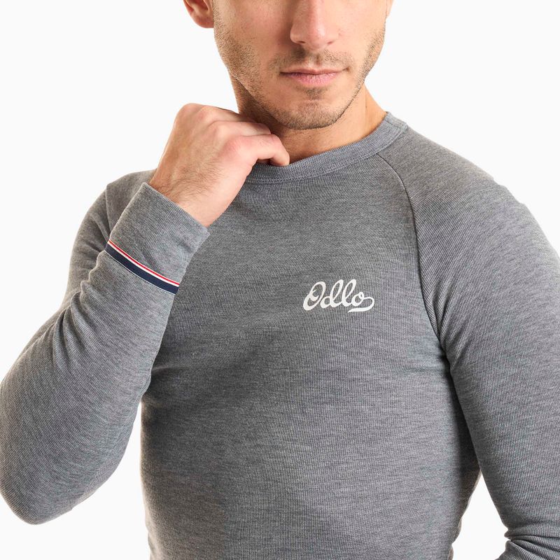 Maglia termica da uomo ODLO Active Warm Originals Bl Top Crew Neck odlo steel grey melange 3