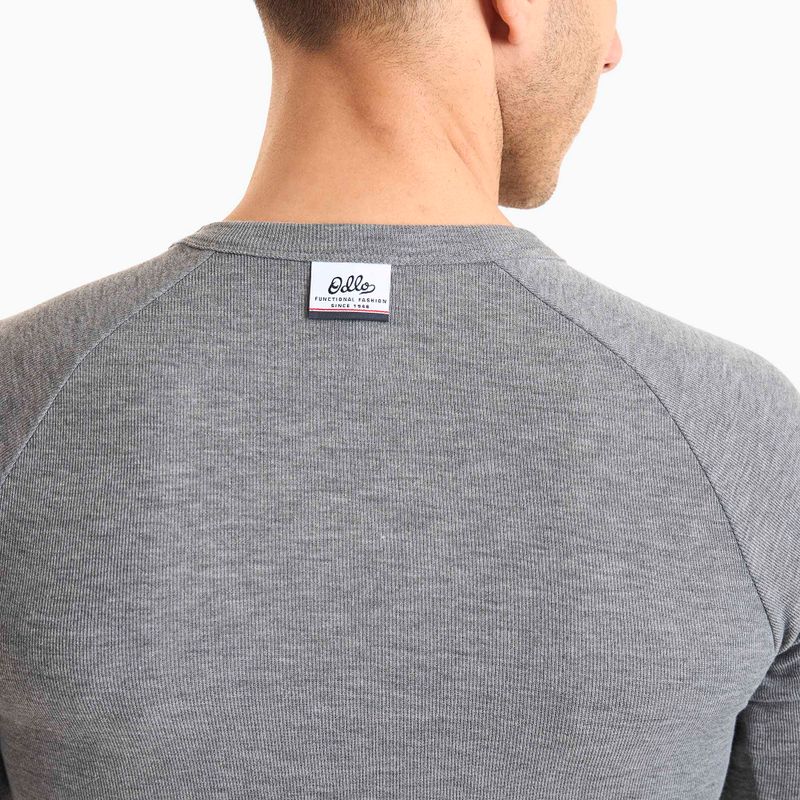 Maglia termica da uomo ODLO Active Warm Originals Bl Top Crew Neck odlo steel grey melange 4