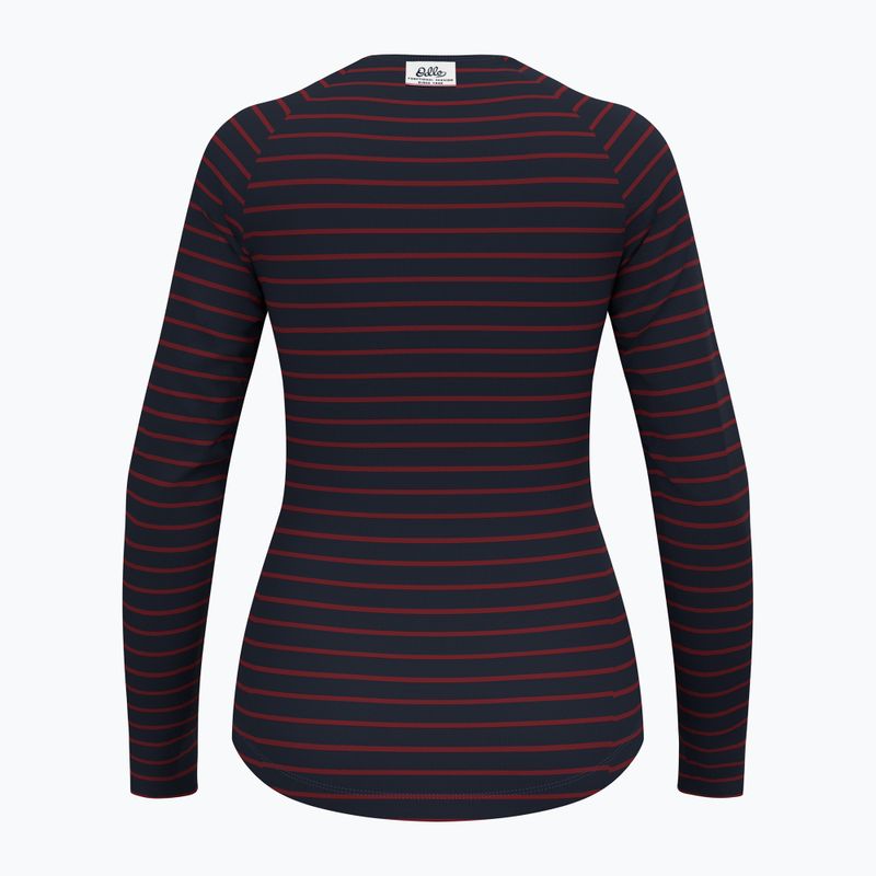 Donna termica a maniche lunghe ODLO Warm Originals Stripes Bl Top girocollo dark saphire 5
