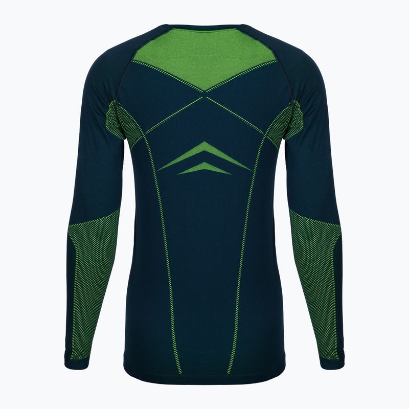 Set di biancheria intima termica da uomo ODLO Fundamentals Performance Warm zaffiro scuro/giallo 3