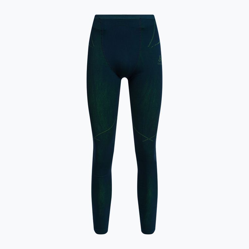 Set di biancheria intima termica da uomo ODLO Fundamentals Performance Warm zaffiro scuro/giallo 4