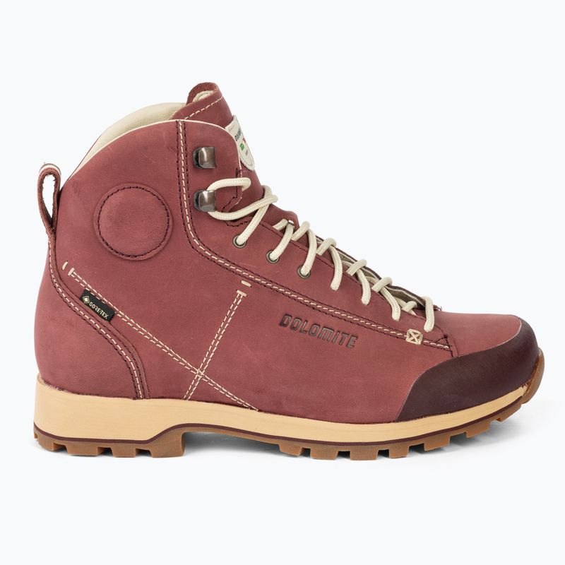 Stivali da trekking da donna Dolomite 54 High FG GTX rosso bordeaux 2