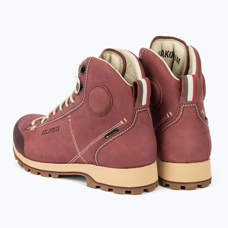 Stivali da trekking da donna Dolomite 54 High FG GTX rosso bordeaux 3