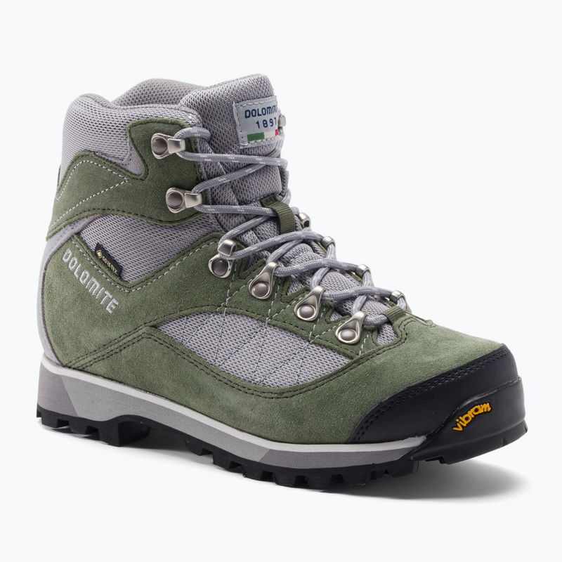 Stivali da trekking da donna Dolomite Zernez GTX verde oliva/grigio alluminio