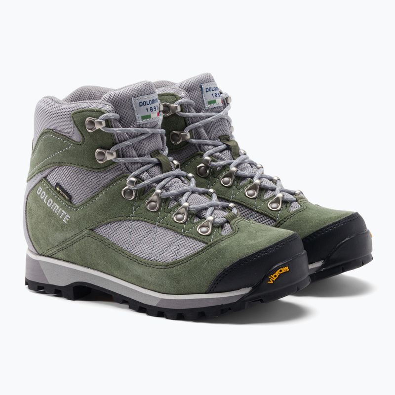 Stivali da trekking da donna Dolomite Zernez GTX verde oliva/grigio alluminio 5