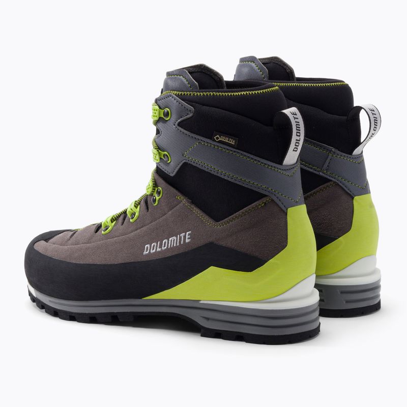 Scarponi da alpinismo da uomo Dolomite Miage GTX antracite/verde lime 3