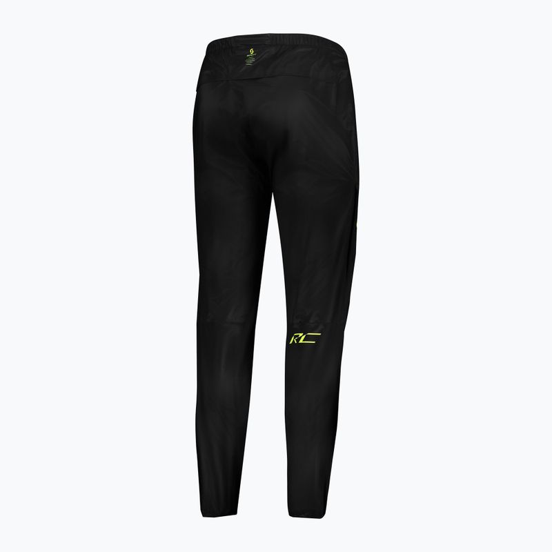 Pantaloni da corsa uomo Scott RC Run Waterproof nero/giallo 2