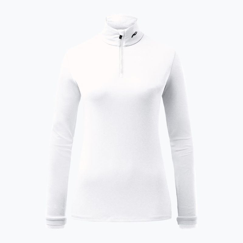 Giacca da sci donna KJUS Feel Midlayer mezza zip bianco