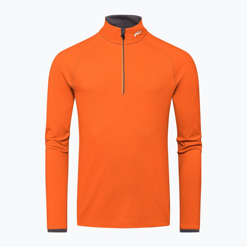 Felpa da sci KJUS Feel Midlayer mezza zip da uomo kjus arancione
