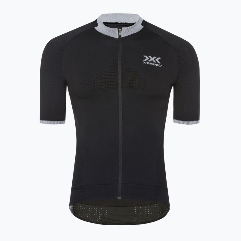 Camicia X-Bionic Regulator Bike Race Zip SH da uomo nero opale/bianco artico