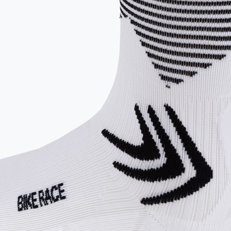 X-Socks Calzini da corsa per bicicletta bianco artico/nero opale 4