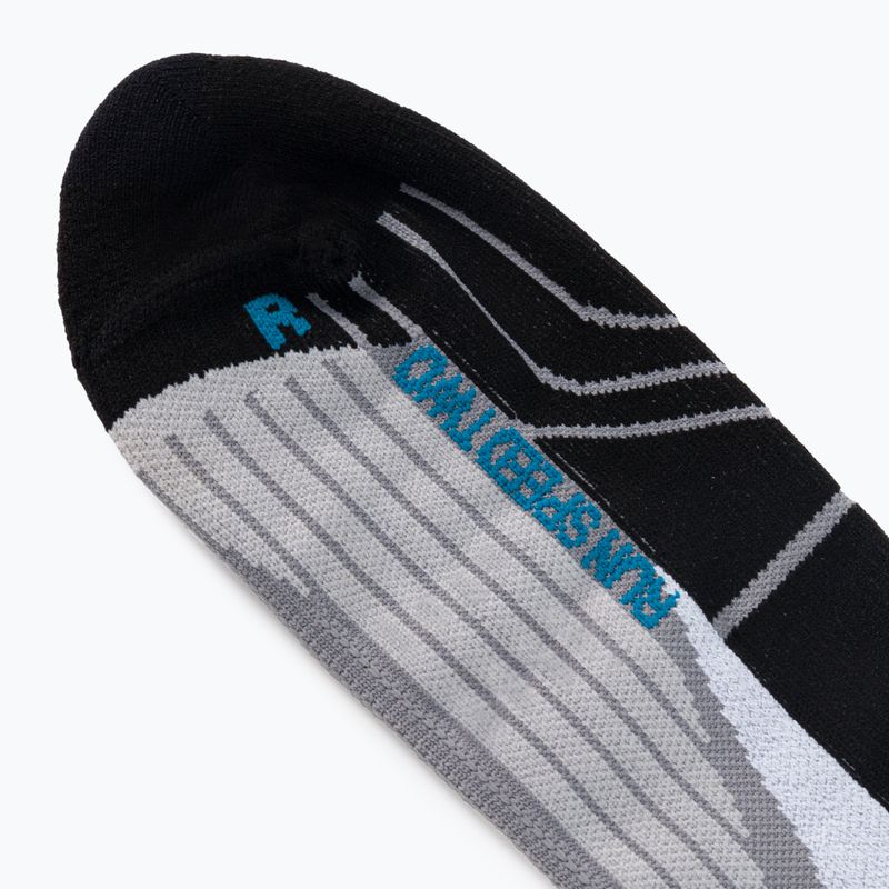 X-Socks Run Speed Two calzini da corsa grigio perla/nero opale 5