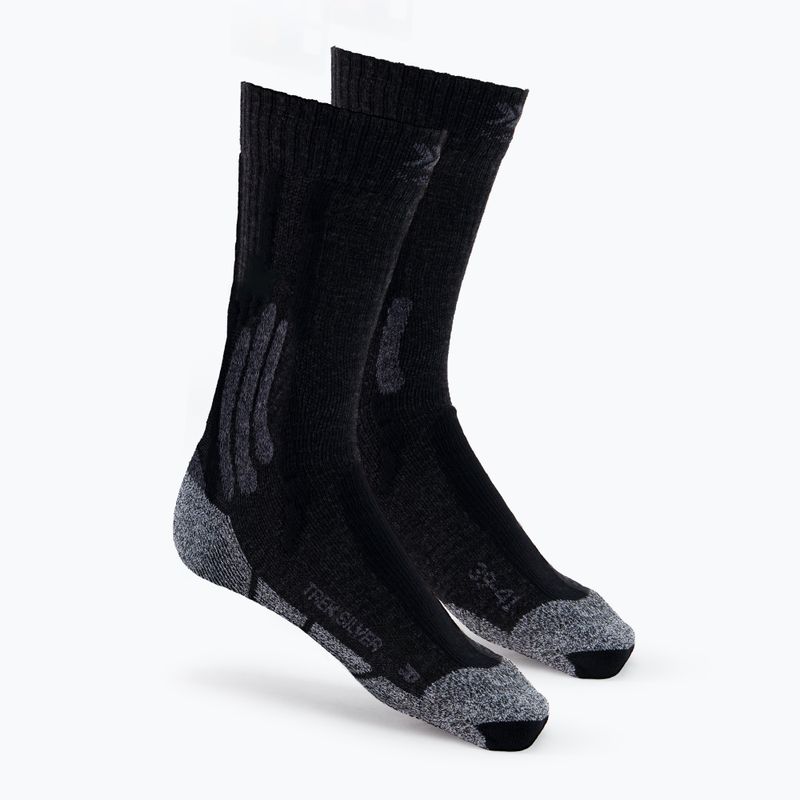 Calzini da trekking da uomo X-Socks Trek Silver opal nero/dolomite/grigio melange