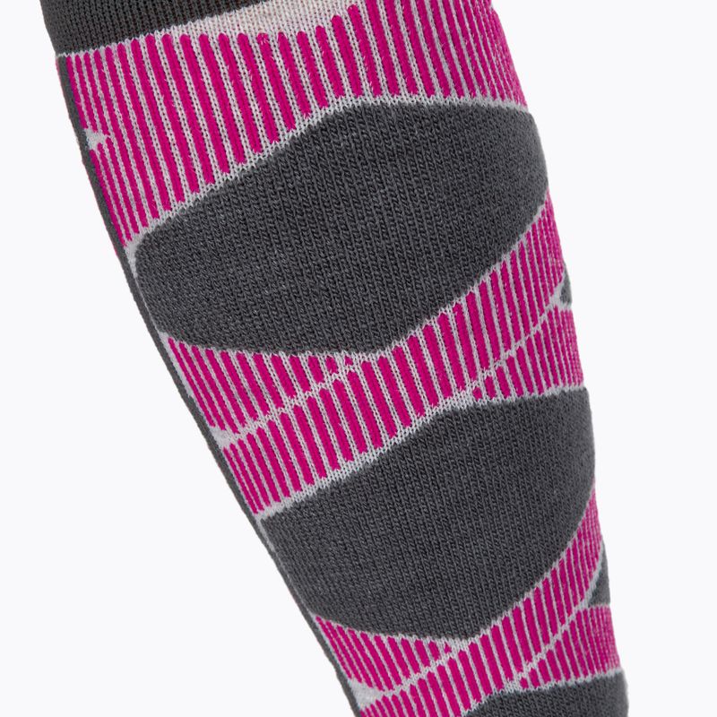 Calze da sci da donna X-Socks Ski Control 4.0 grigio melange/carbonio 4