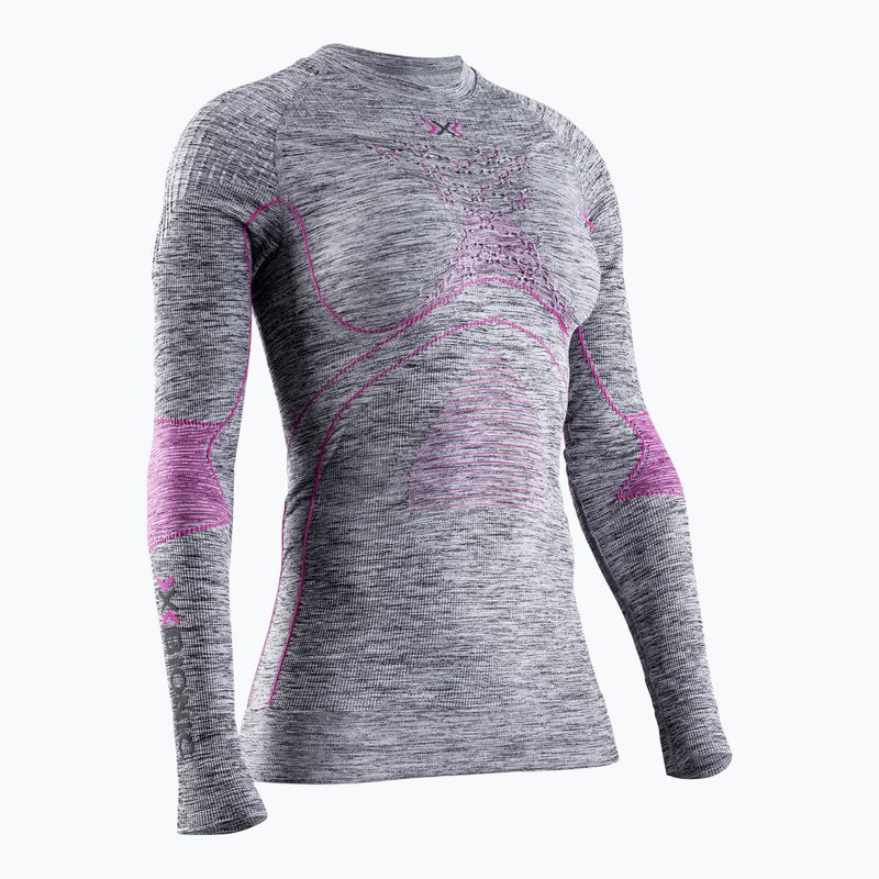 Maglia donna termoattiva a maniche lunghe X-Bionic Energy Accumulator 4.0 Melange grigio melange/rosa 5