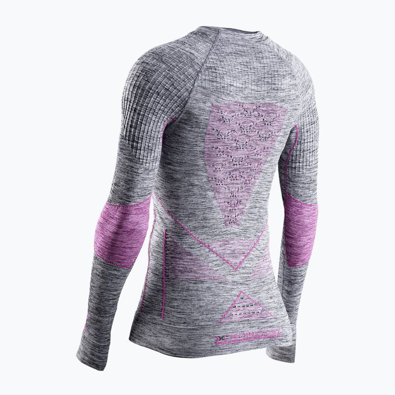 Maglia donna termoattiva a maniche lunghe X-Bionic Energy Accumulator 4.0 Melange grigio melange/rosa 6